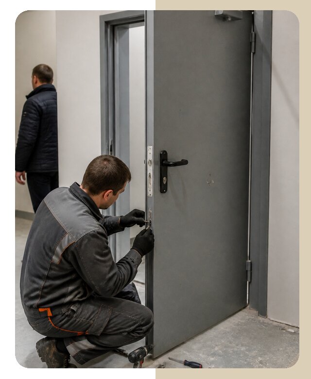 Ремонт противопожарной двери в Железногорске по цене 6719 р. | ДвериЛегко-Жлр